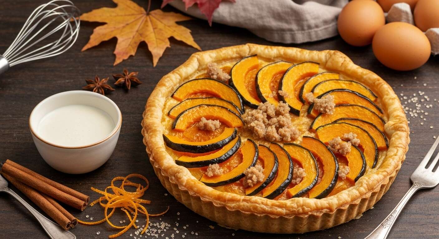 Tarte à la courge butternut spéciale Halloween