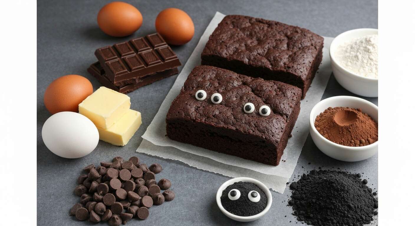 Recette de brownies araignée moelleux et effrayants