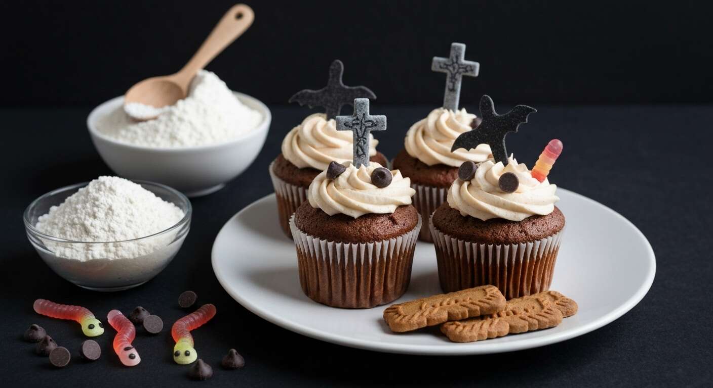 Cupcakes cimetière : recette effrayante pour Halloween