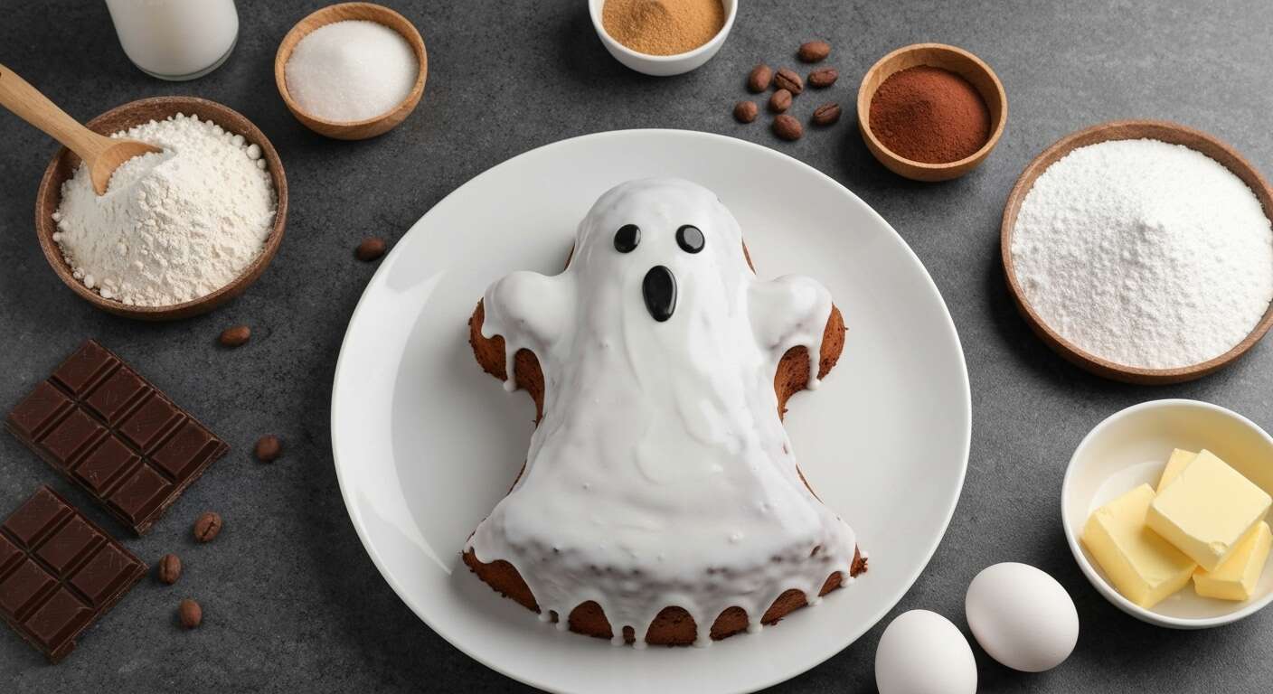 Gâteau fantôme au chocolat : recette terriblement gourmande Halloween