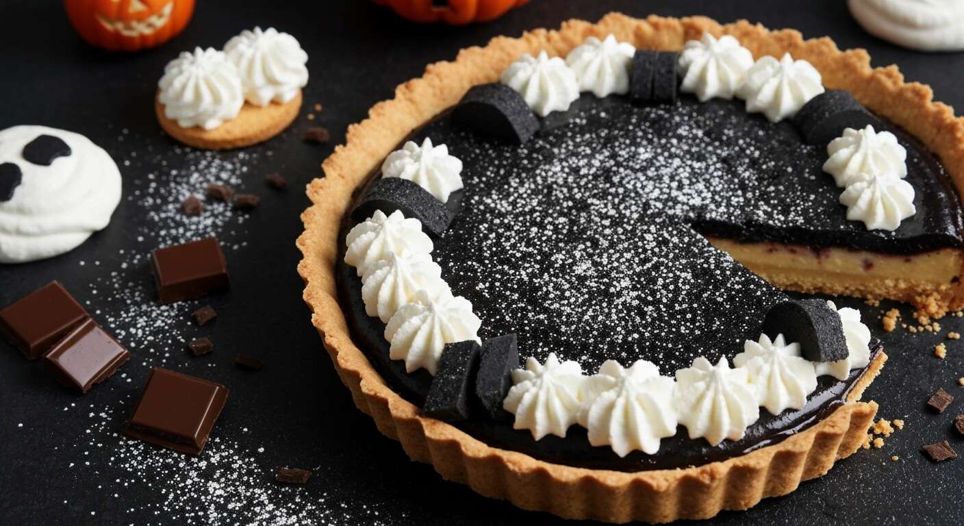 Tarte Jack Skellington : recette d'Halloween facile