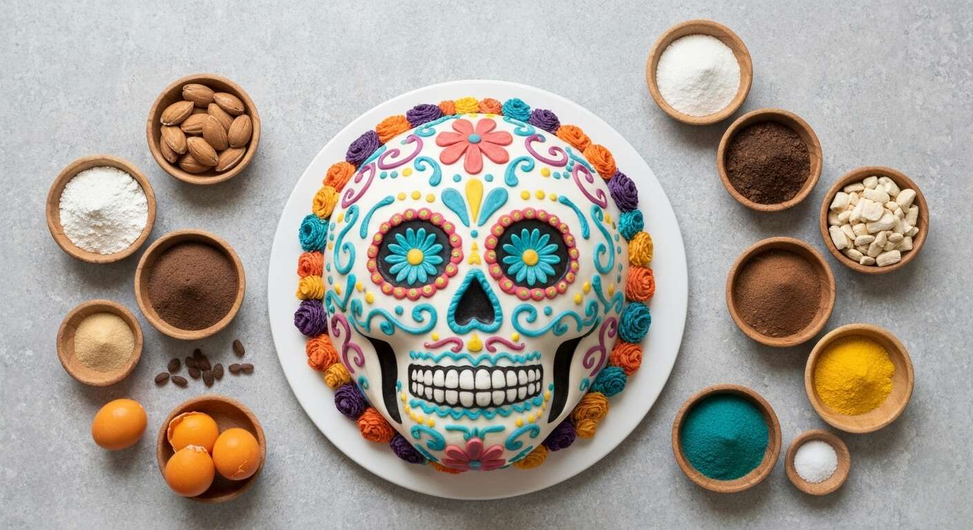 Gâteau Calavera : recette de tête de mort mexicaine