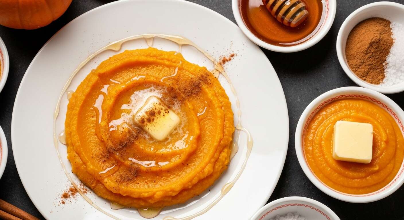 Purée de potiron au miel et cannelle : recette gourmande