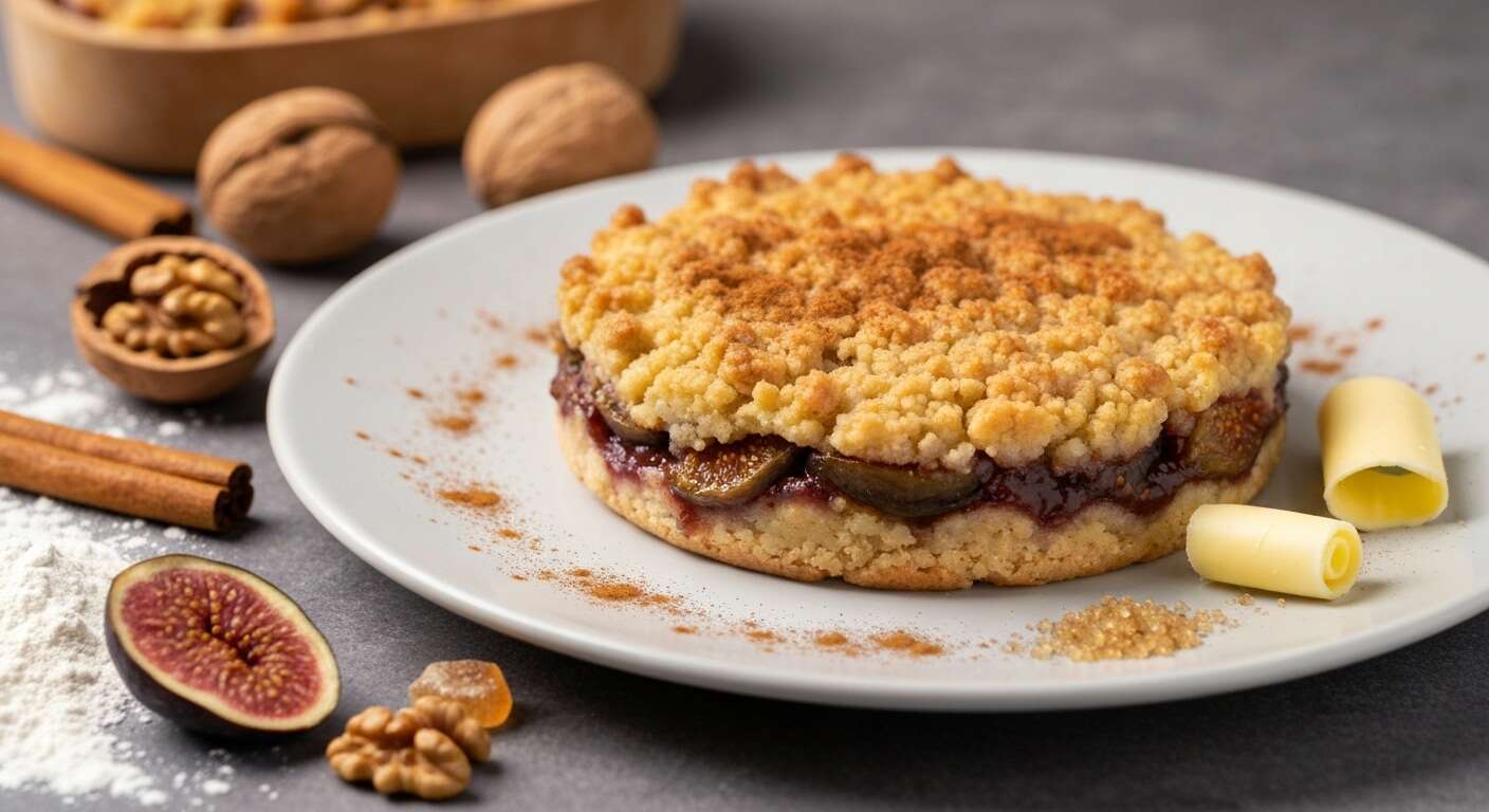 Crumble figues et noix : recette gourmande et facile