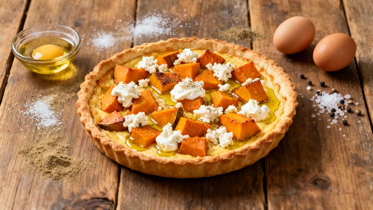 Quiche au potimarron et feta : la recette savoureuse