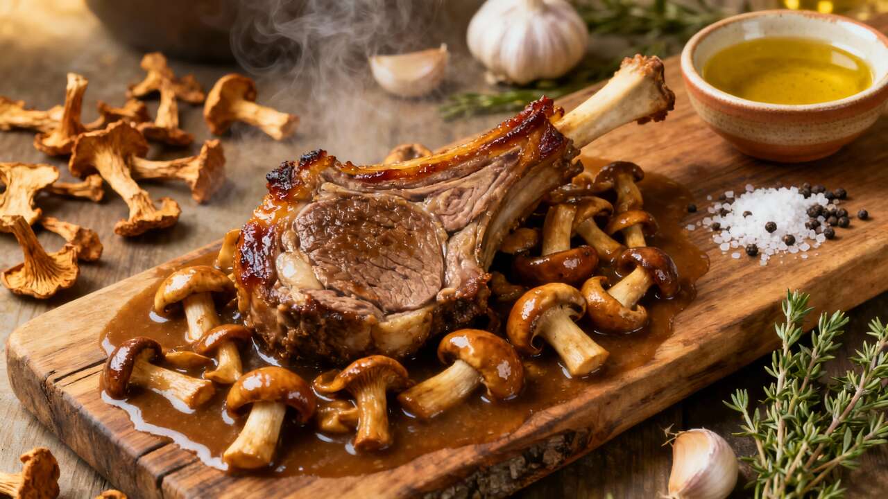 Souris d'agneau aux girolles : recette gourmande et facile