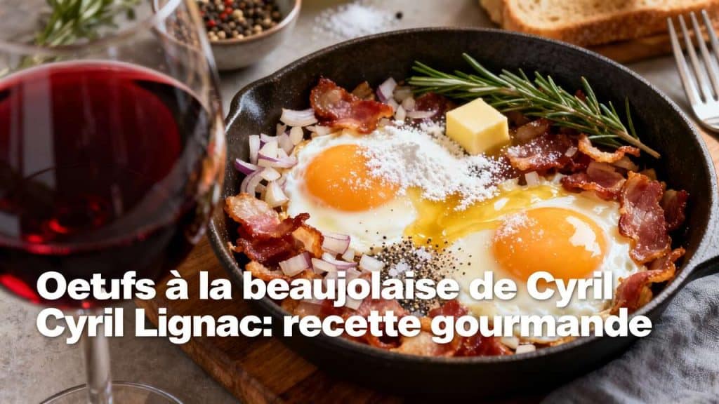 Oeufs à la beaujolaise de Cyril Lignac : recette gourmande
