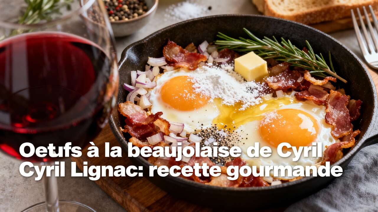 Oeufs à la beaujolaise de Cyril Lignac : recette gourmande