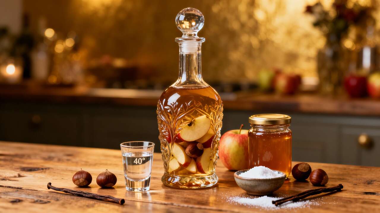 Liqueur pomme-châtaigne : recette gourmande maison