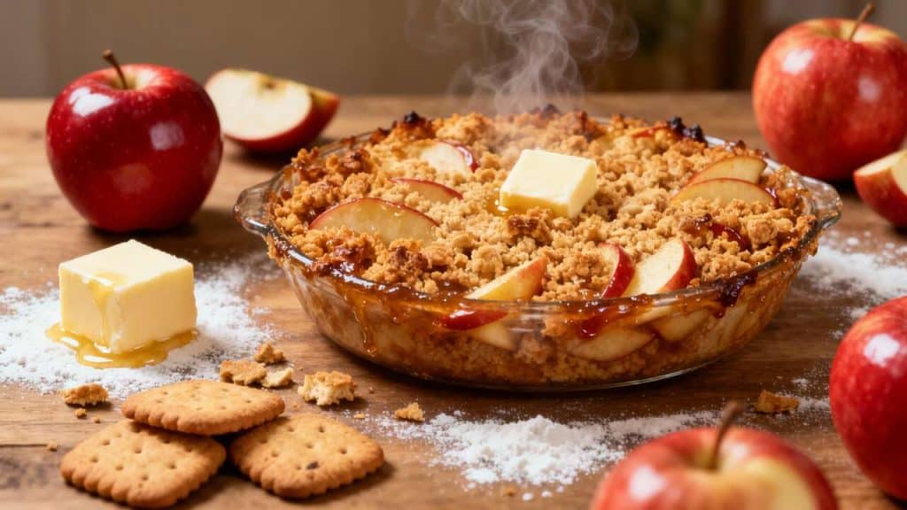 Crumble de pommes aux petits-beurre : recette facile et gourmande