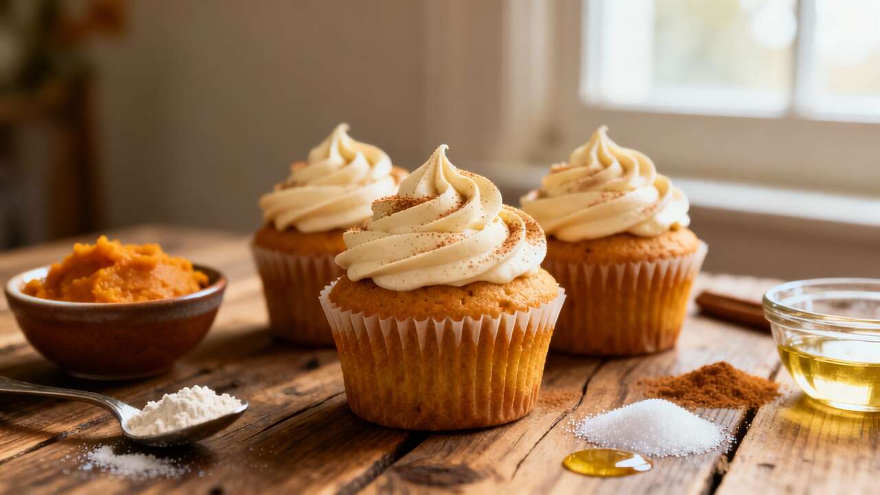 Cupcakes à la citrouille et cannelle : recette gourmande