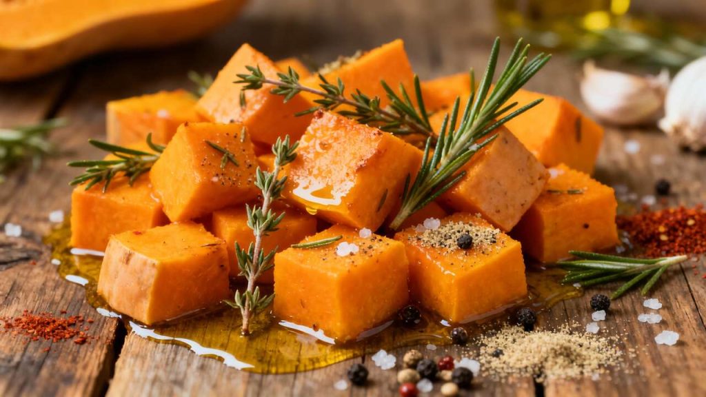 Butternut poêlée aux herbes : recette savoureuse et facile