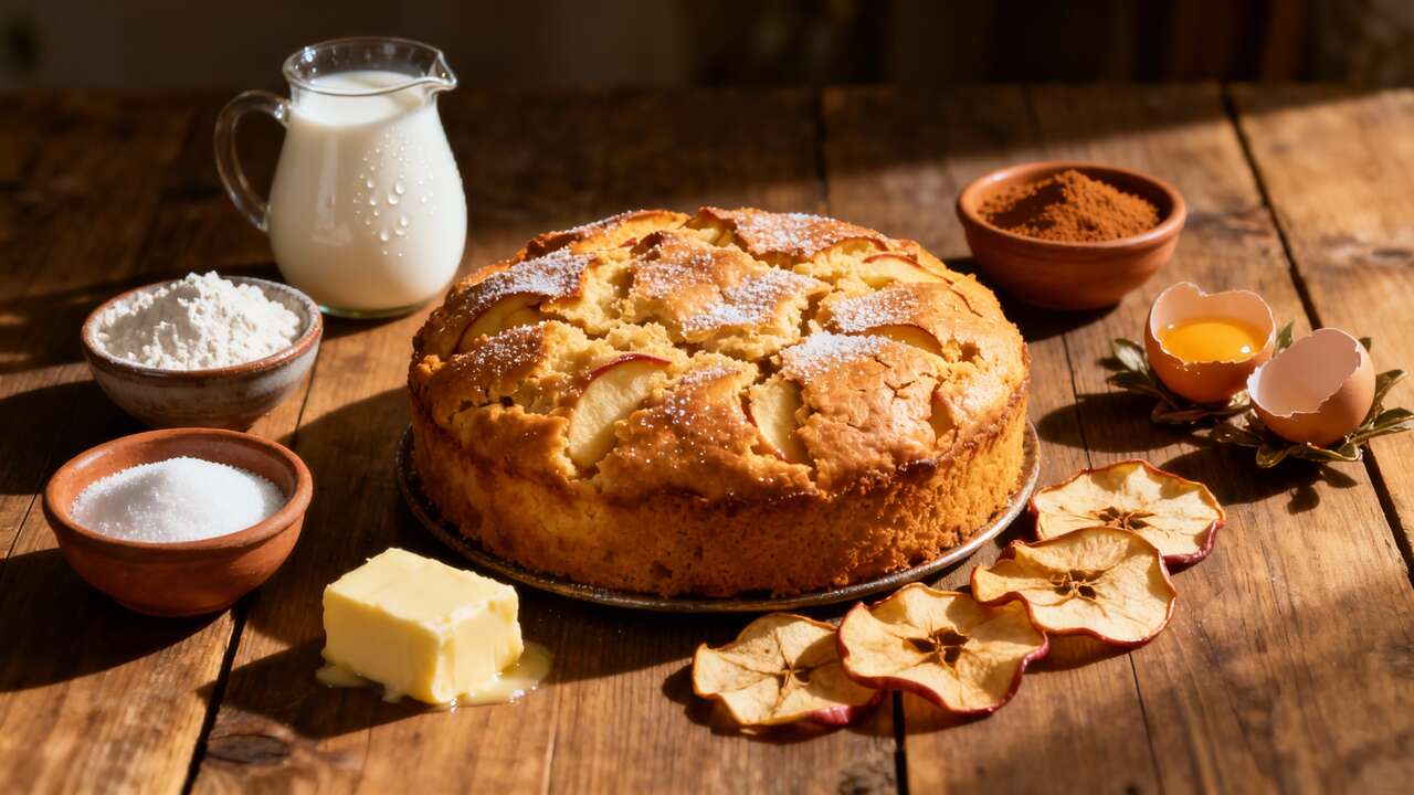 Gâteau aux pommes rustique : recette facile et savoureuse