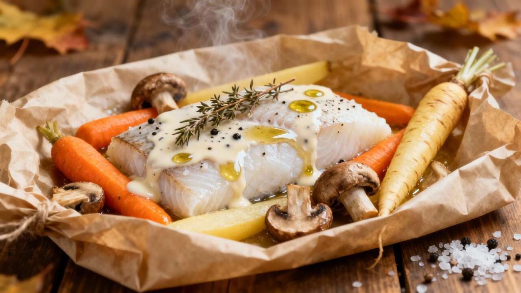 Papillote de poisson aux légumes d'automne : recette gourmande et saine