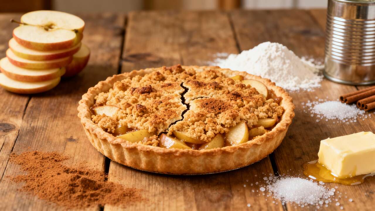 Tarte aux pommes façon crumble facile : la recette gourmande