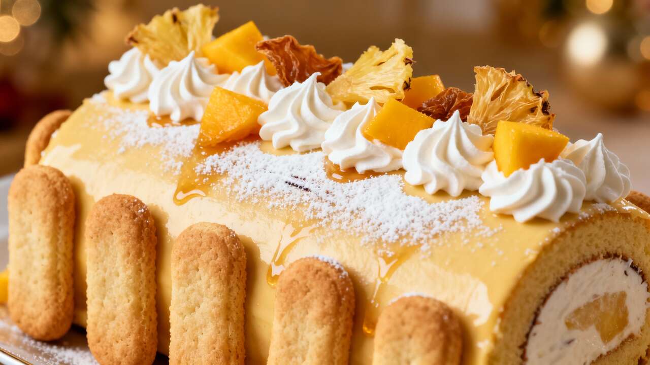 Bûche de Noël aux fruits exotiques : une recette festive et originale