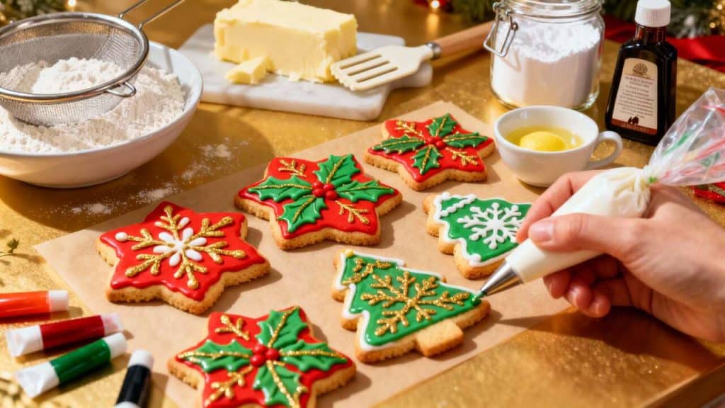 Sablés de Noël décorés au glaçage royal