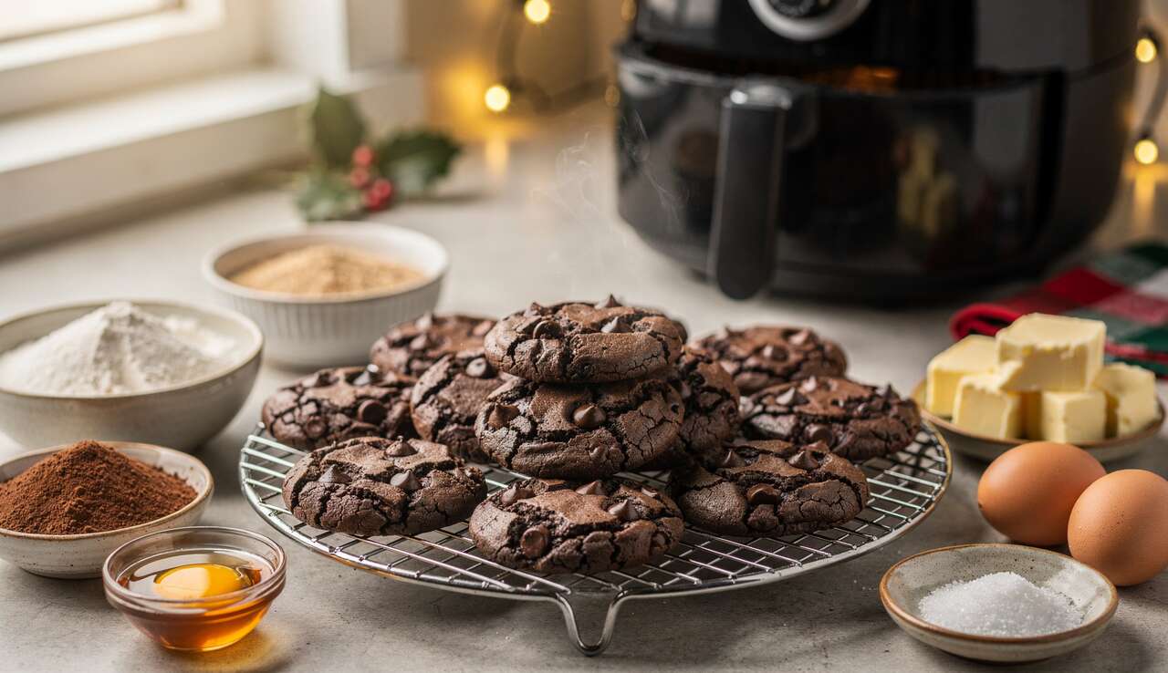Sablés de Noël au chocolat à l'Airfryer : recette facile et rapide