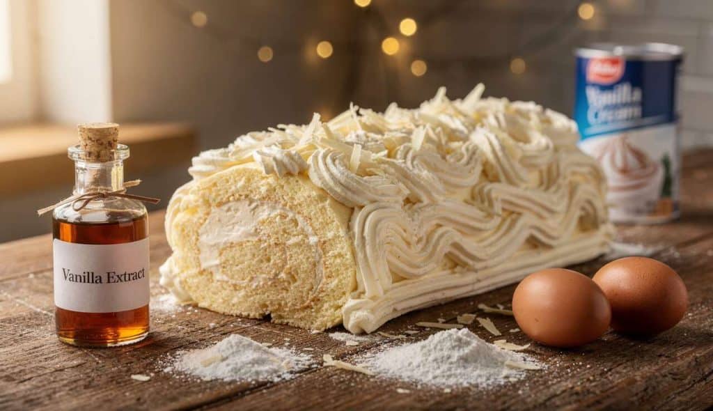 Bûche de Noël à la vanille à l'Airfryer : recette facile et rapide