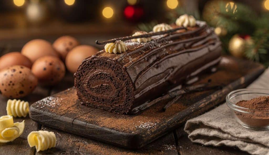 Bûche de Noël au chocolat facile : recette gourmande