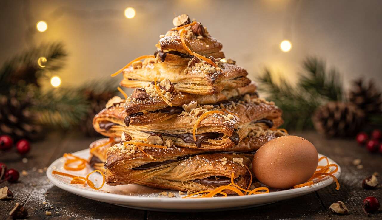Sapin feuilleté léger de Noël : recette festive