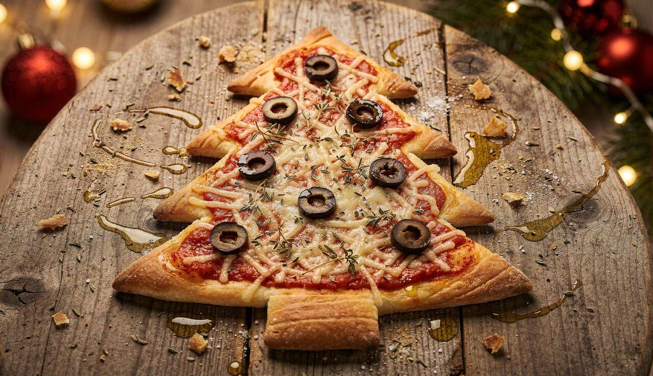 Sapin de pâte à pizza : recette festive et facile