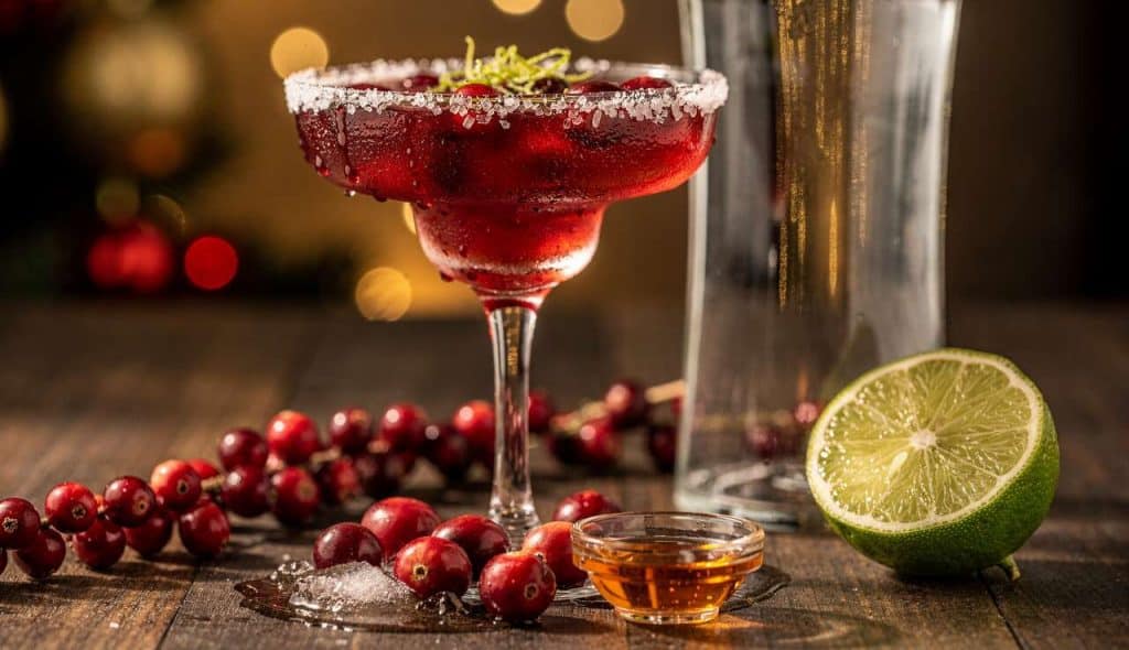 Margarita de Noël : sirop de Canneberge et Citron Vert