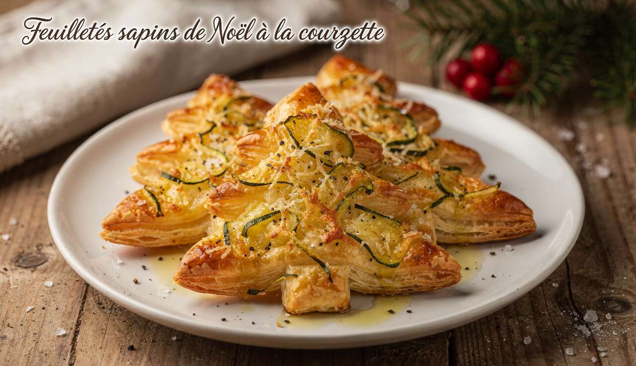 Feuilletés sapins de Noël à la courgette : une recette festive et délicieuse