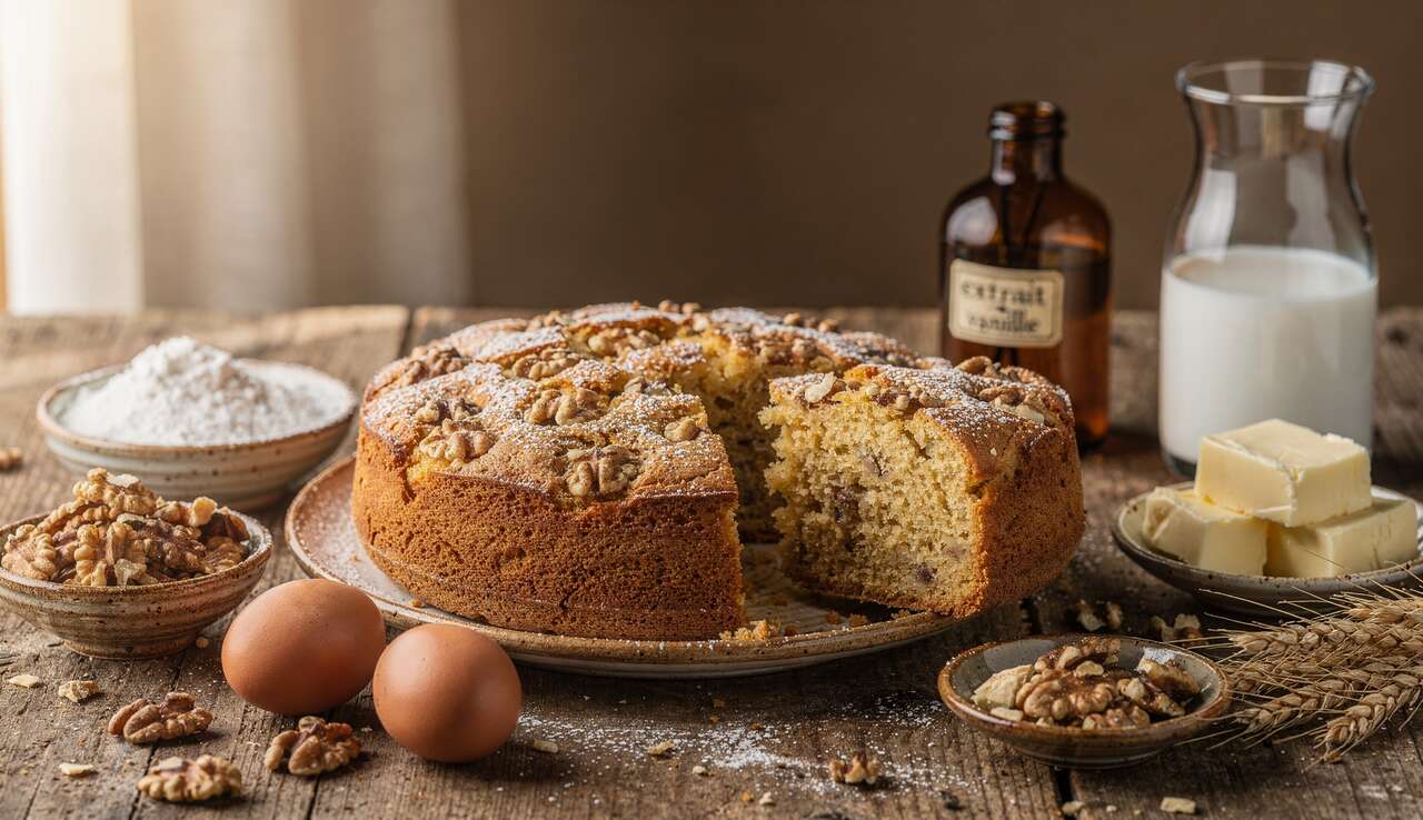 Gâteau aux noix : la recette gourmande