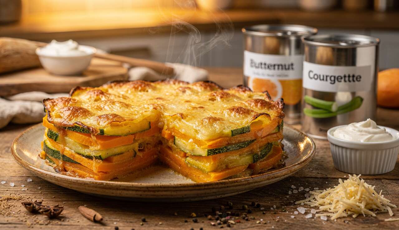 Gratin de butternut et courgette : recette savoureuse