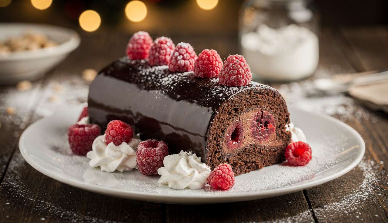 Bûche chocolat framboise : recette gourmande de fête