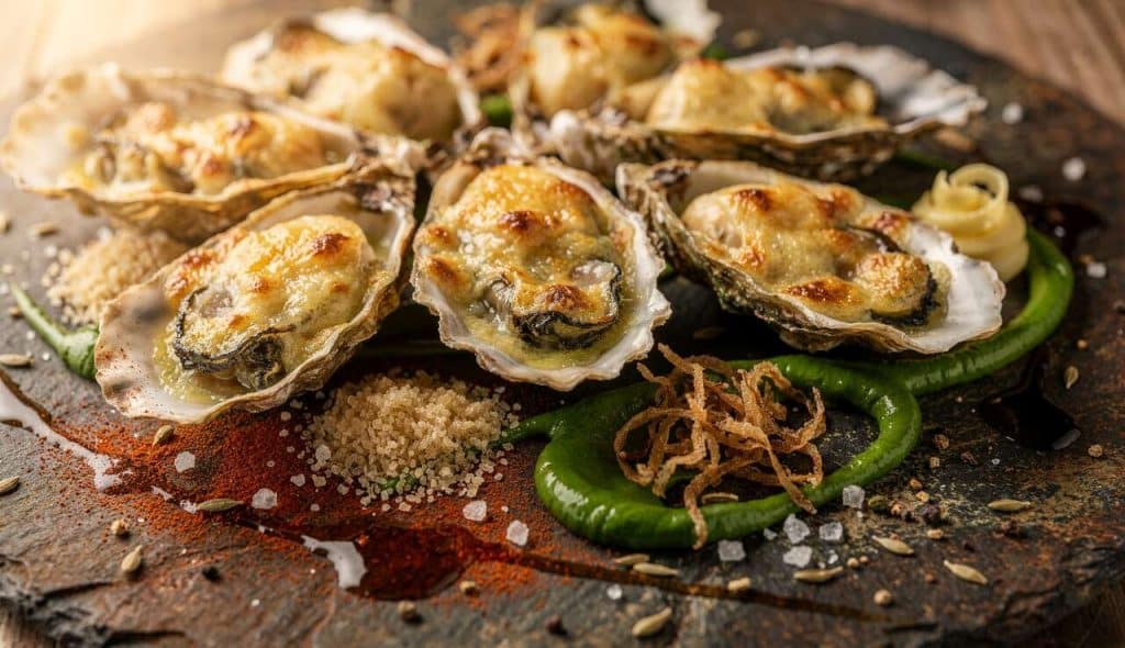 Huîtres gratinées façon Rockefeller de Cyril Lignac : recette savoureuse