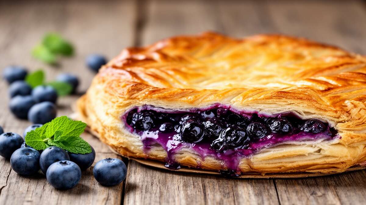 Saveurs fruit&eacute;es : galette des rois &agrave; la myrtille