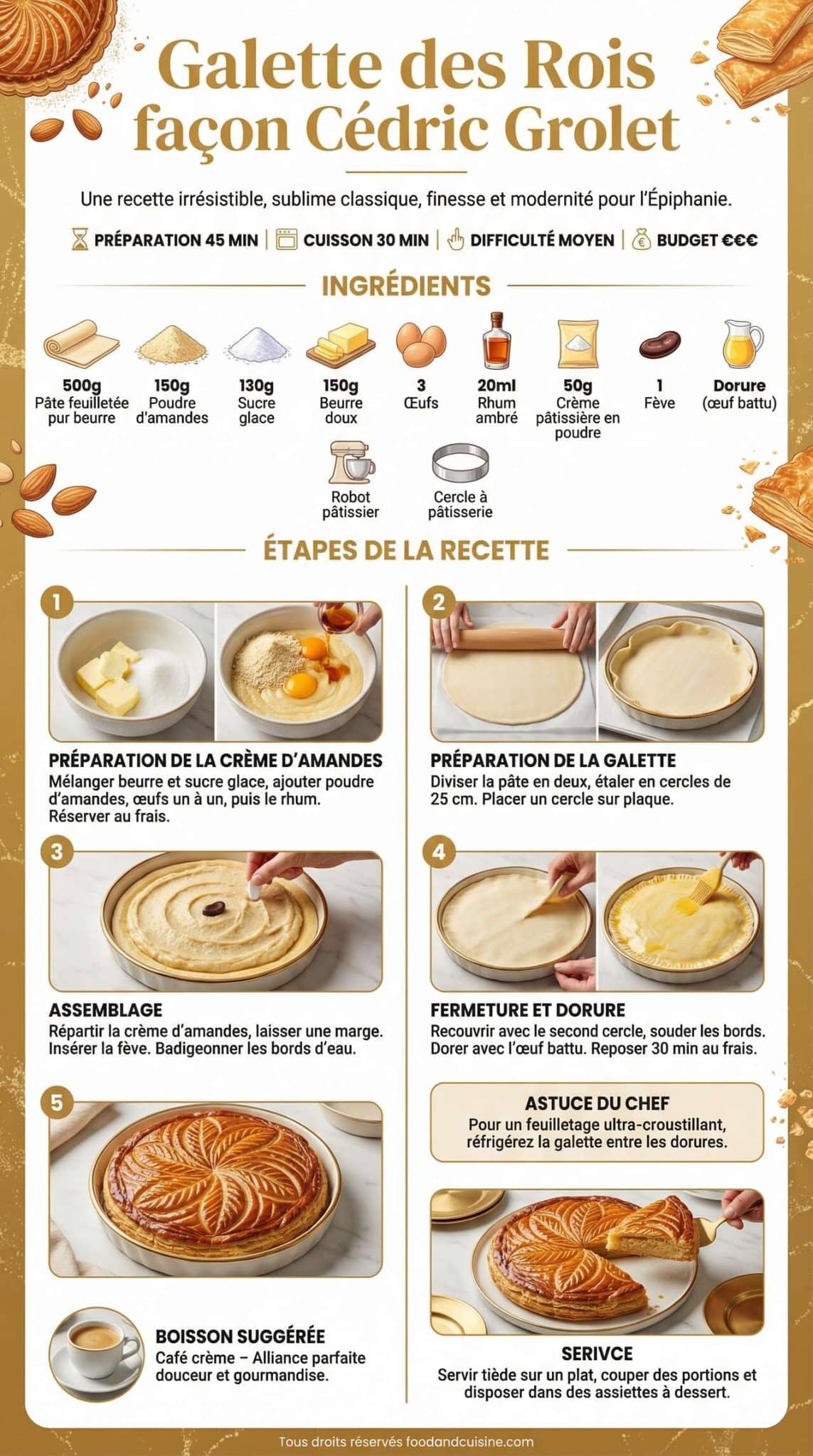 Fiche recette Galette des Rois façon Cédric Grolet : recette irrésistible Fiche recette Galette des Rois façon Cédric Grolet : recette irrésistible