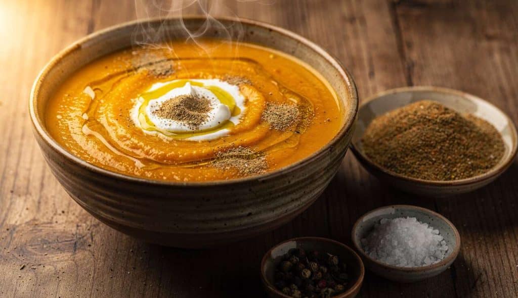 Soupe de potimarron rôtie au cumin : recette savoureuse et parfumée
