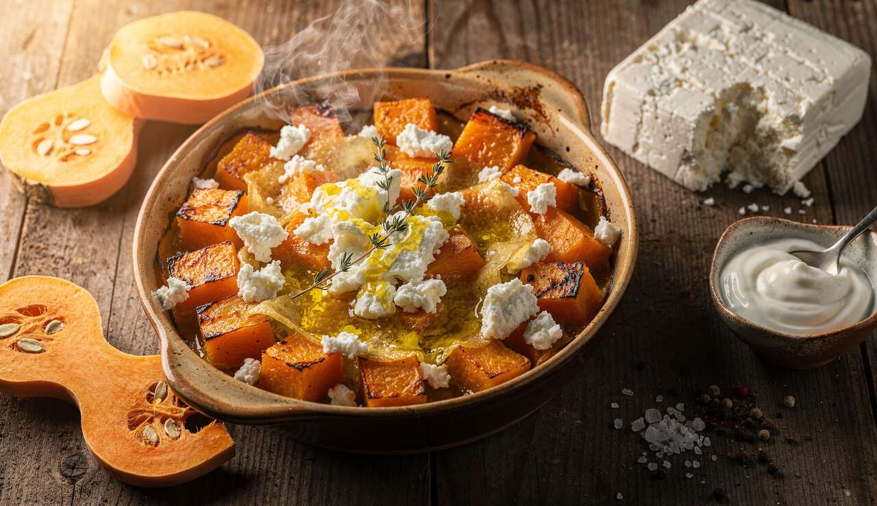 Recette de gratin butternut et feta facile