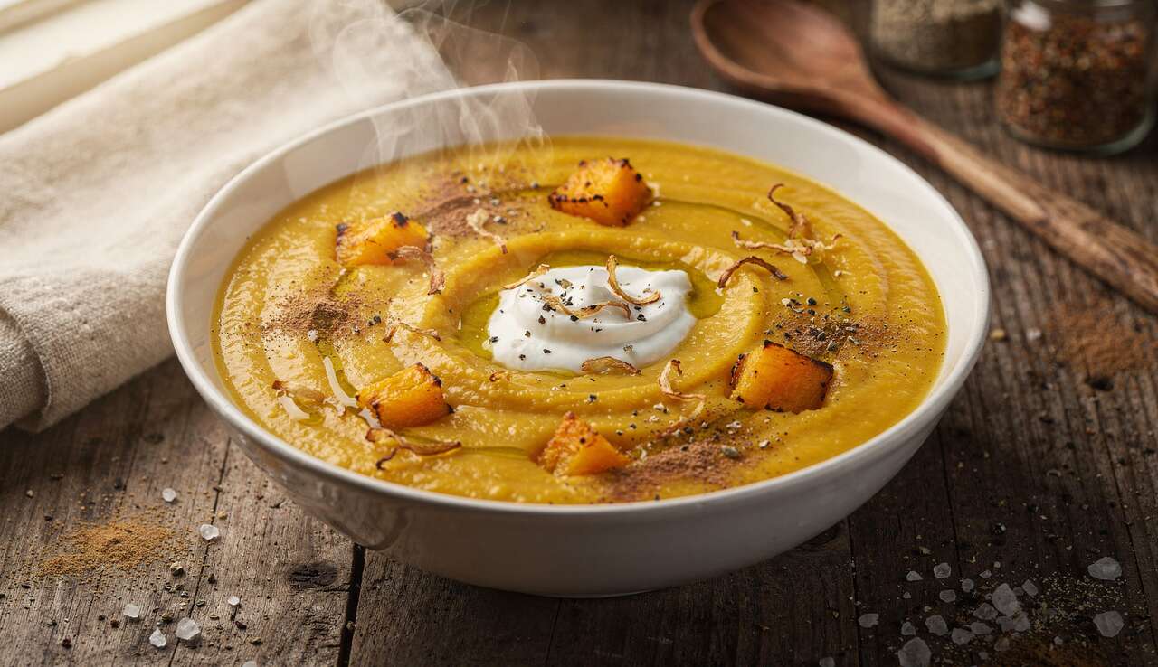 Recette de soup bowl à la courge butternut