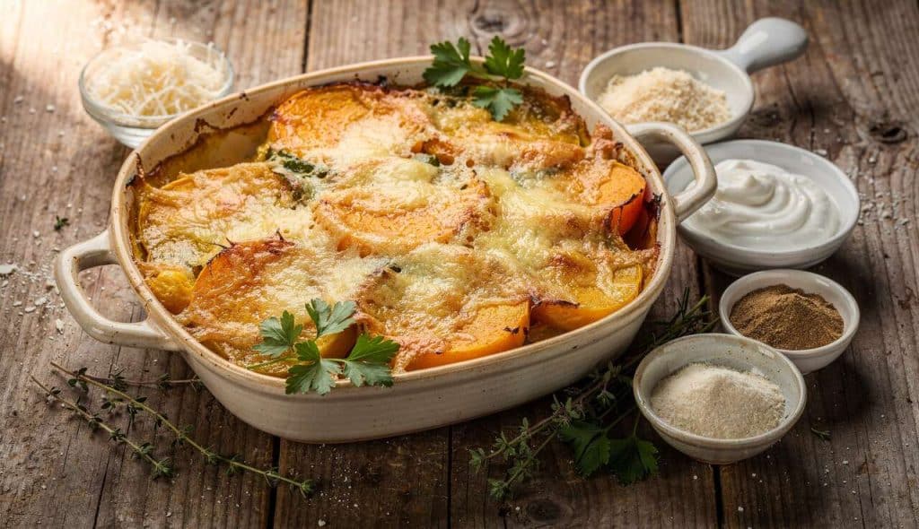 Gratin de butternut : recette gourmande et facile