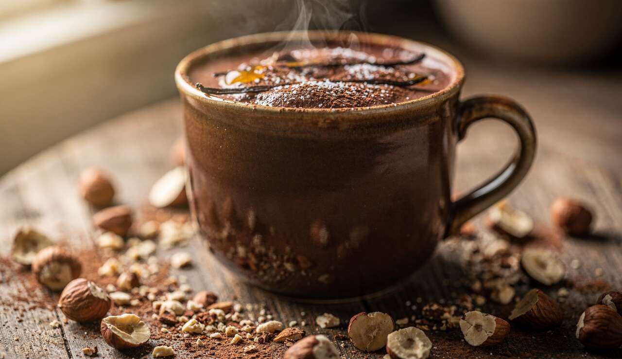 Chocolat chaud vegan : recette au lait d'amande et noisette