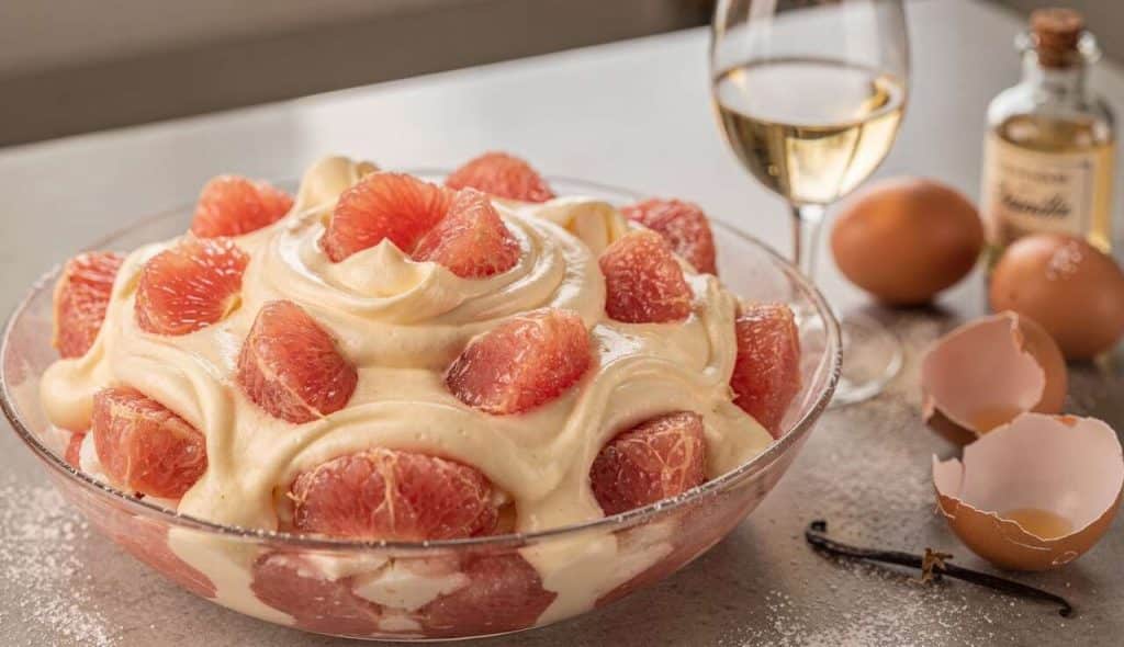 Sabayon aux pamplemousses roses : recette gourmande et facile