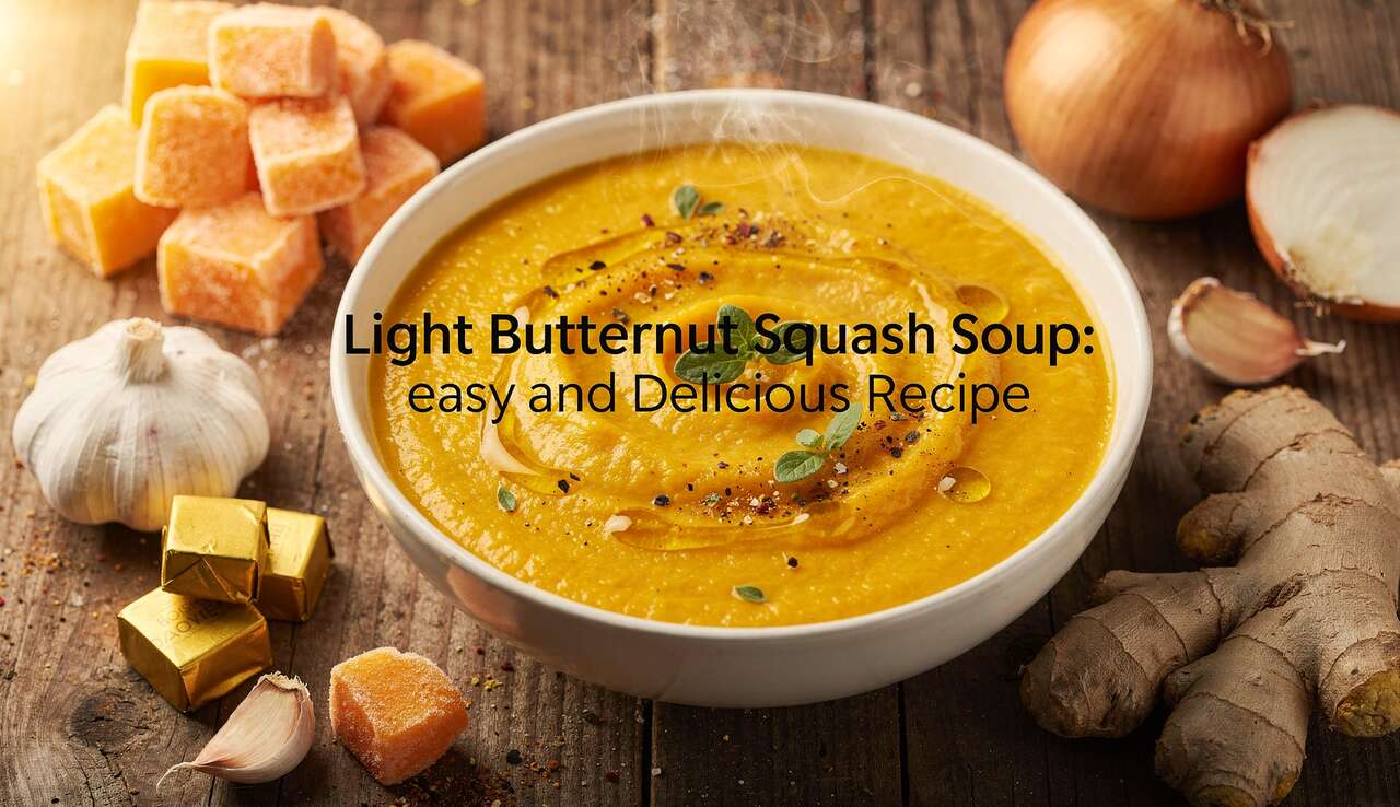 Soupe légère au butternut : recette facile et savoureuse