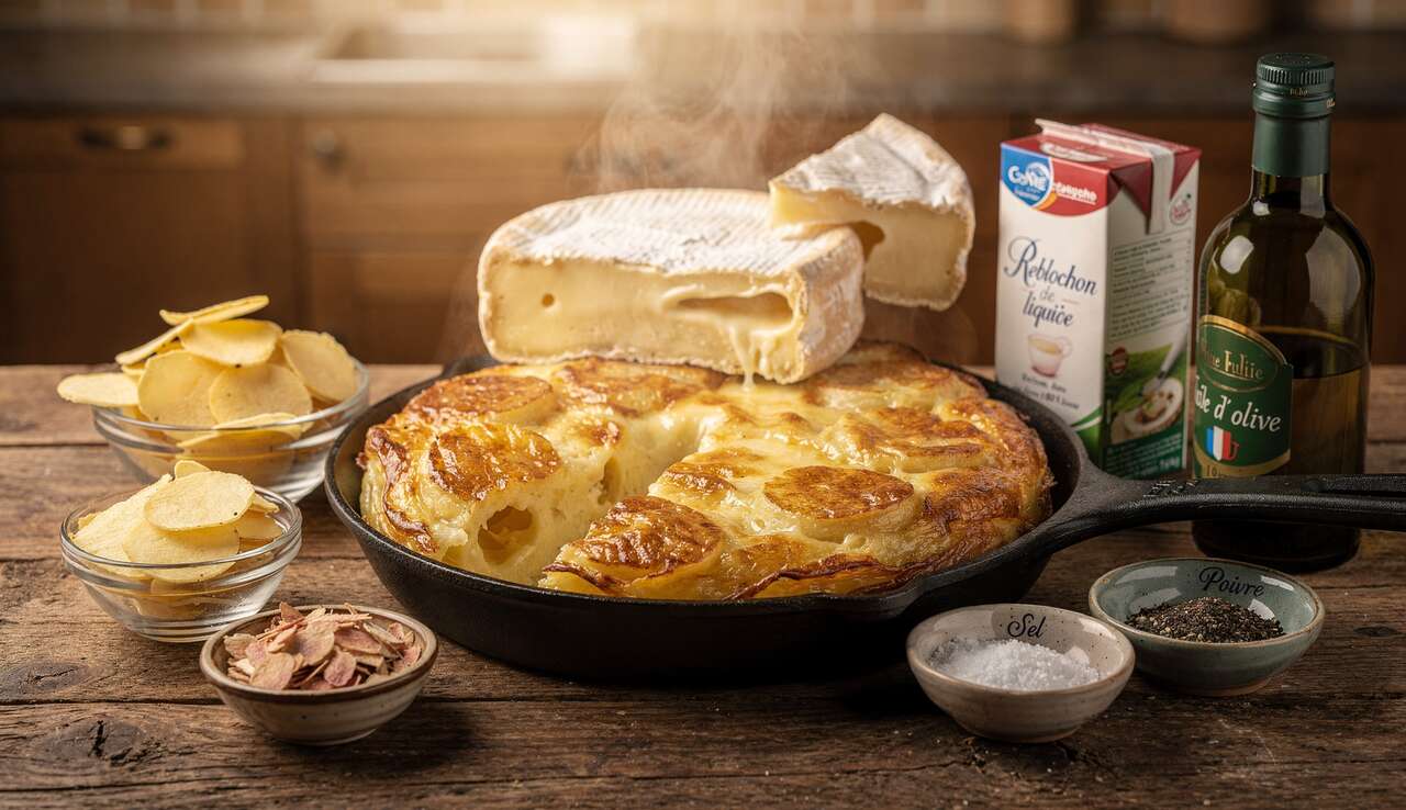 Tartiflette Savoyarde sans Lardons à la Poêle : recette Facile