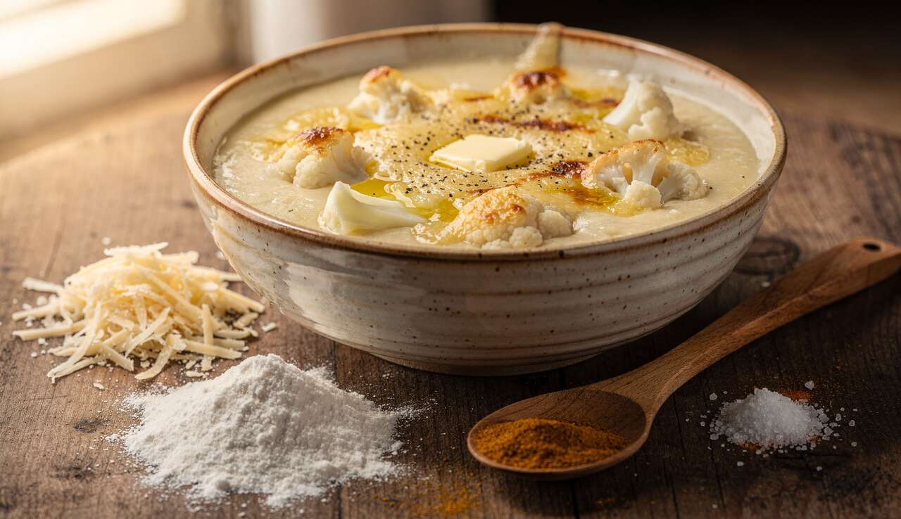 Velouté de chou-fleur gratiné : une recette gourmande et réconfortante
