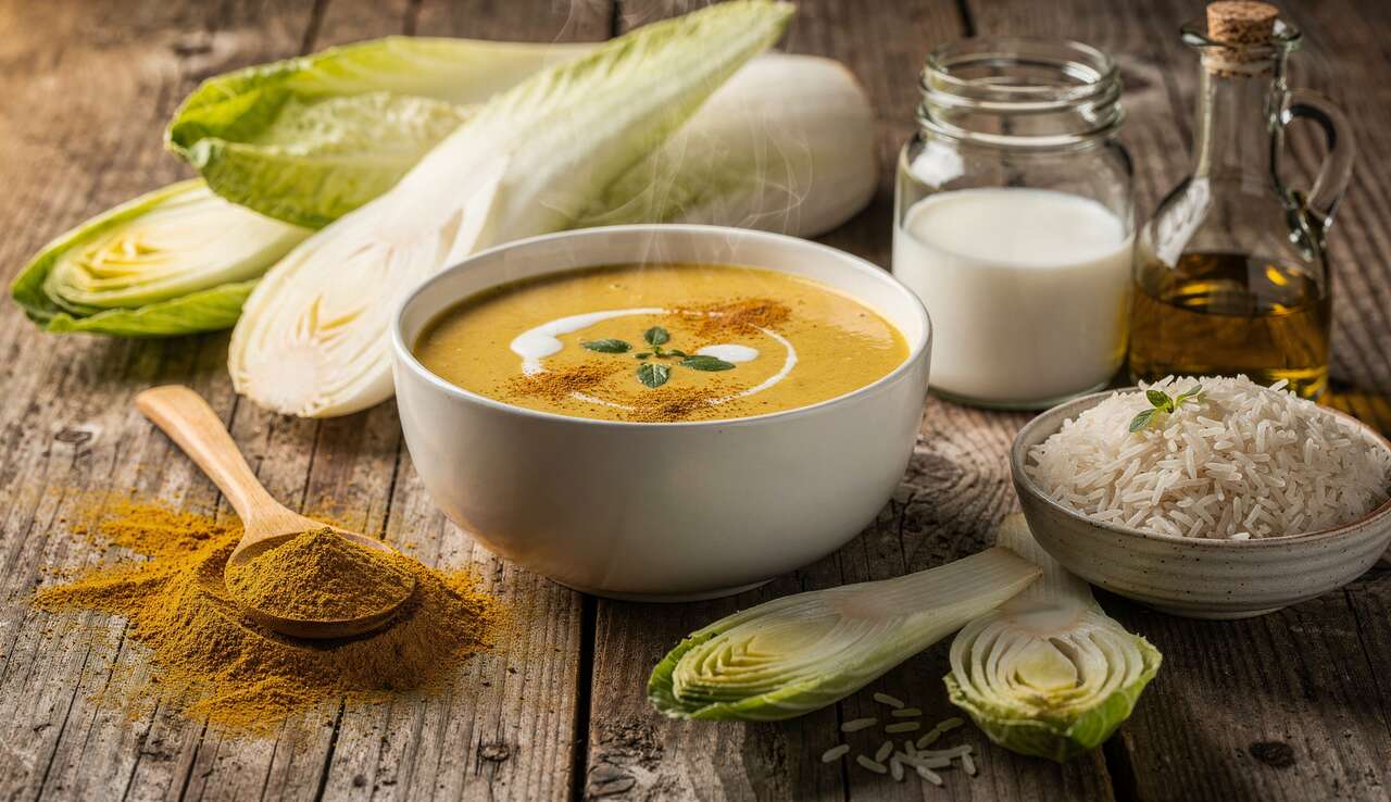 Soupe d'endives au curry : recette cocotte savoureuse