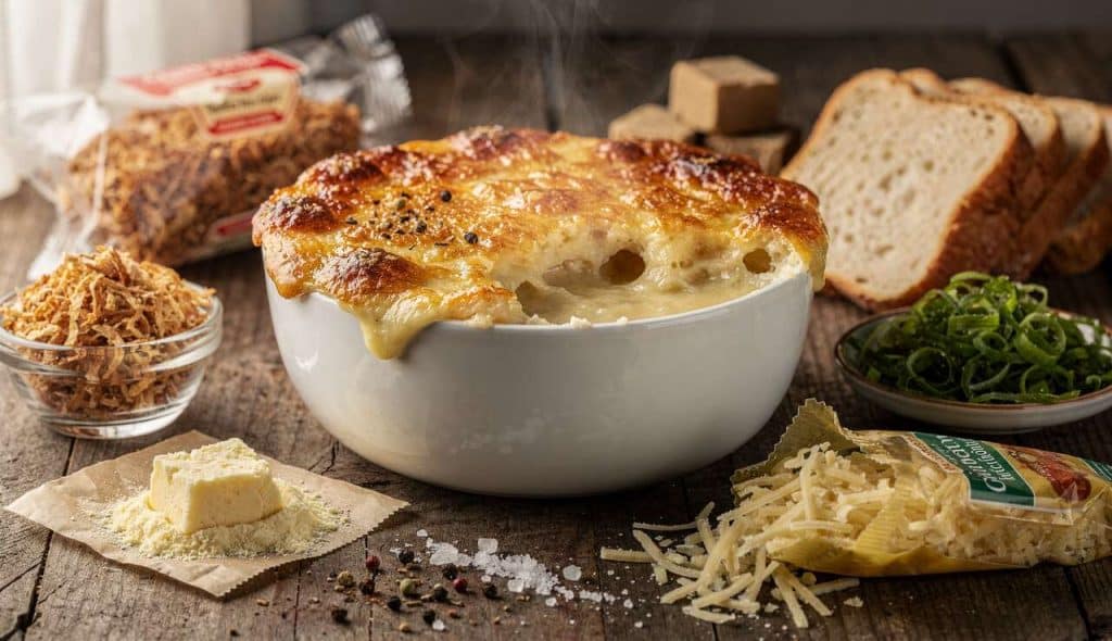 Soupe gratinée aux oignons et poireaux : recette savoureuse