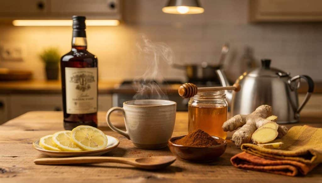 Recette de grog de grand-mère pour soulager le mal de gorge