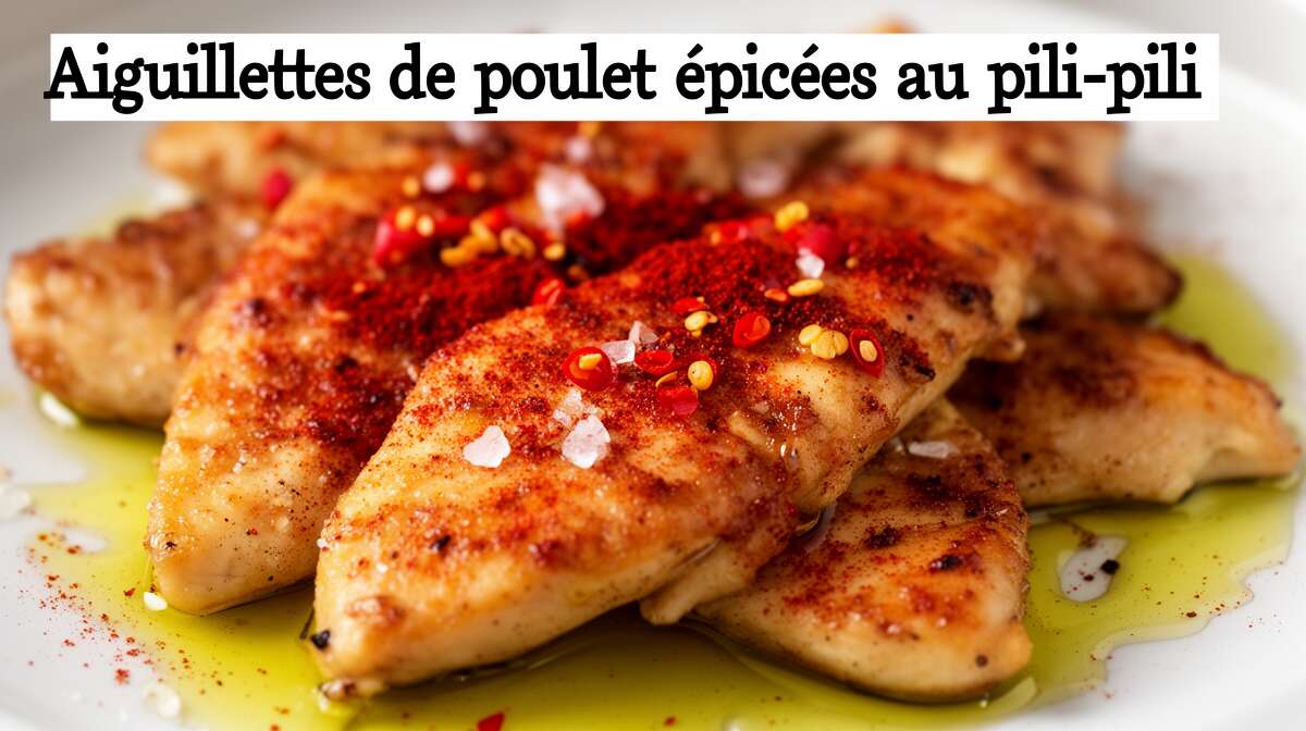 Aiguillettes de poulet épicées au pili-pili