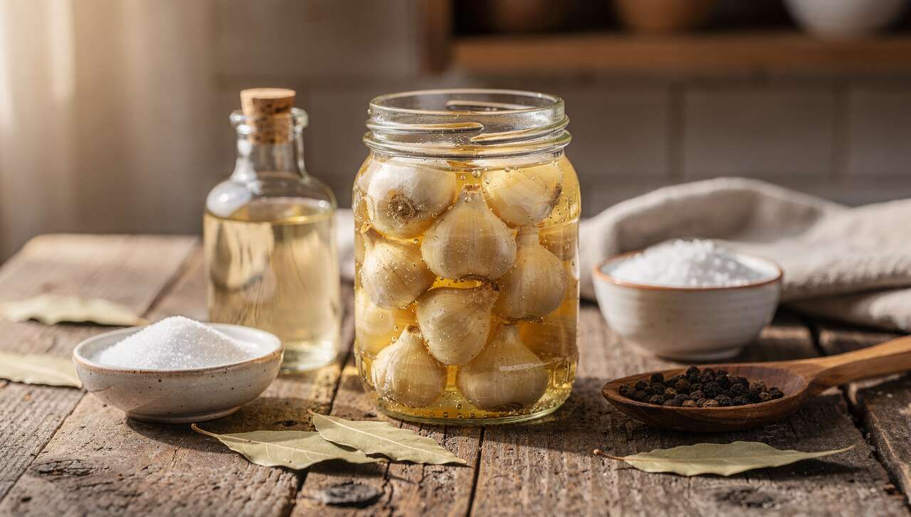 Ail mariné au vinaigre : une recette facile et savoureuse