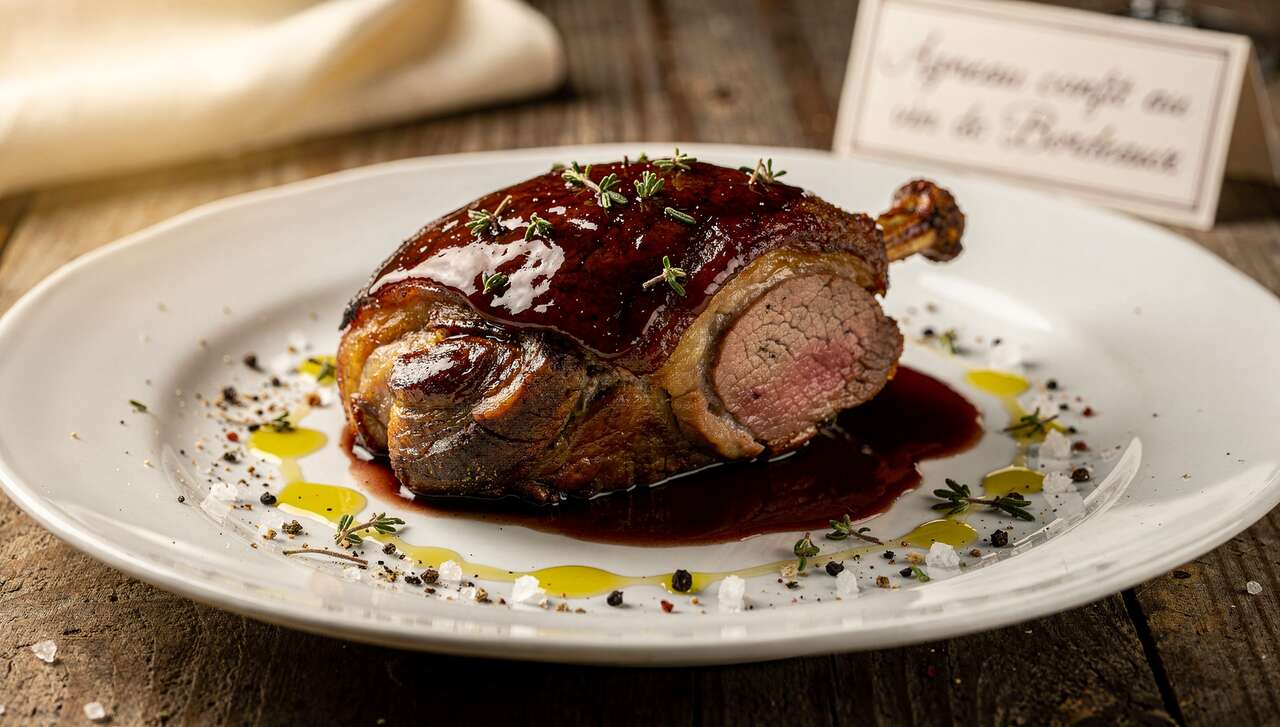 Agneau confit au vin de Bordeaux : recette gourmande
