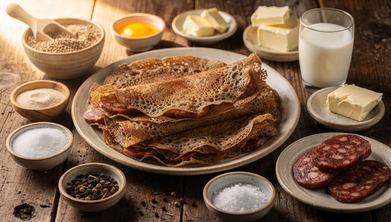 Crêpes savoureuses à l'andouille : recette facile et gourmande